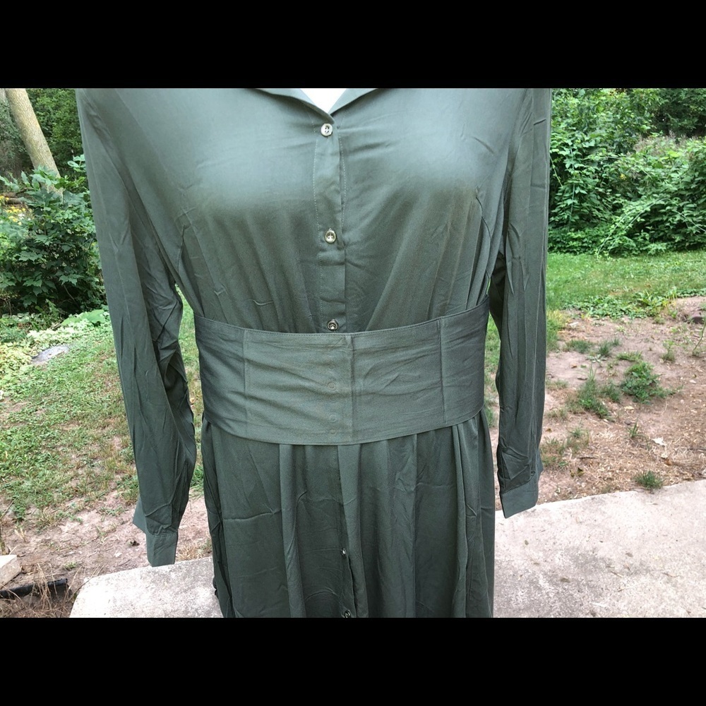 𝅺🍭NWT Verona Couture Olive Corset Belt Shirt - Picture 13 of 13